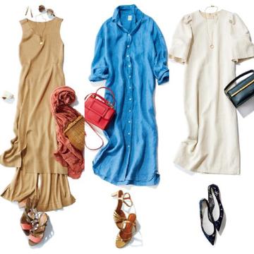 休日の朝は シャツワンピの重ね着でファーマーズマーケットへ 7月の雰囲気出しワンピース31days Web Eclat 50代女性のためのファッション ビューティ ライフスタイル最新情報