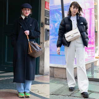 ロング丈アウター はパンツに合わせてマニッシュに着るのがny流 ファッションsnap 22冬 パリ ミラノ Ny編 ファッション誌marisol マリソル 40代をもっとキレイに 女っぷり上々